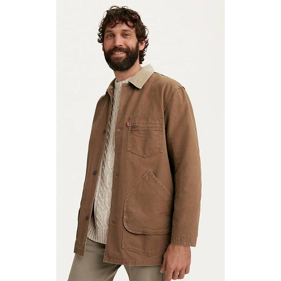 Levi’s Brisbane Chore Coat Tan Large Retail $128